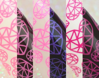 3pcs set - stamping polish for nail art stamping plates cream shimmer finish pink - Pink Power Collection