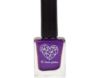 BLP29 - stamping polish for stamping nail art stamping plates metallic purple festive christmas xmas - B. a Xmas Joy