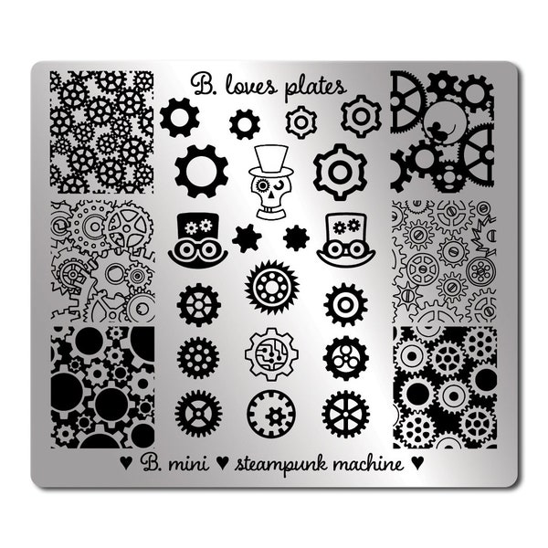 B.mini - engrenage de plaque d’estampage nail art - machine steampunk