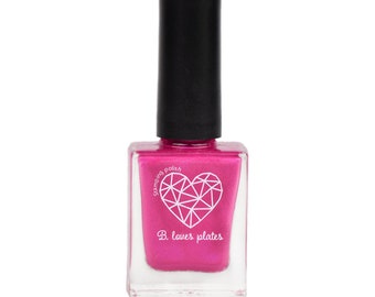 BLP46 - stamping polish for stamping nail art stamping plates pink shimmer - B. a Lovely Sunset