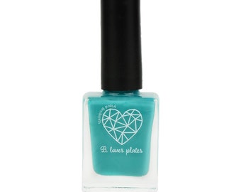 BLP41 - stamping polish for stamping nail art stamping plates teal autumn fall - B. a Timeless Teal