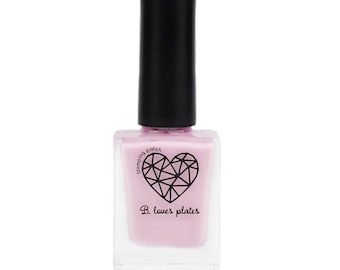BLP44 - stamping polish for stamping nail art stamping plates light pink winter - B. a Frozen Heart