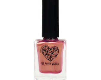 BLP06 - stamping polish for stamping nail art stamping plates golden pink - B. a Rose Gold