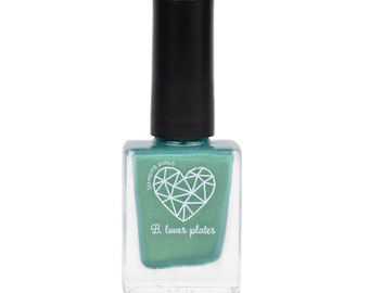 BLP49 - stamping polish for stamping nail art stamping plates green shimmer - B. a Mother Nature