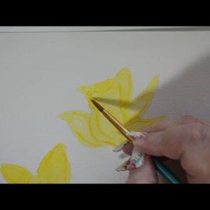 Cours d'aquarelle en ligne pour les débutants commençant le cours de jonquille en ligne image 3