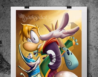 A Ray'ce to the Finish original Rayman Legends Art 