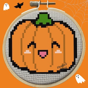 Cute pumpkin cross stitch