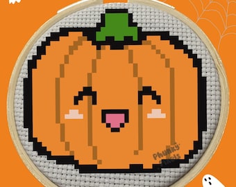Cute pumpkin cross stitch