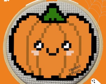 Halloween pumpkin cross stitch