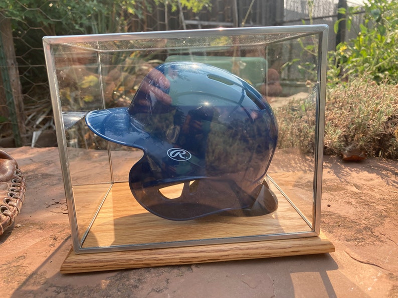 Mini Baseball Helmet Display Case Memorabilia Display Case Etsy