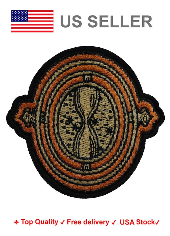 Time Turner Iron On Sew On Embroidery Patches harry potter motif hogwarts sand