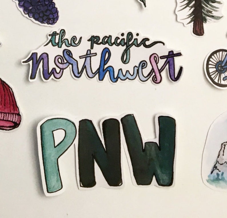 Pacific Northwest Stickers Etsy