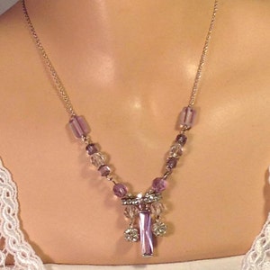 Vintage Bridal Jewelry ~ Vintage Rhinestone ~ Necklace ~ Alexandrite ~ Upcycled ~ Assemblage Jewelry  ~ Headpiece Heaven ~ FREE SHIPPING