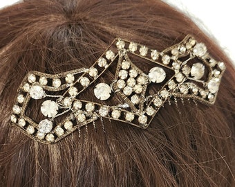 Vintage Edwardian Applique Wedding Comb & Earrings ~ Something Old ~ 1920s Applique ~ Vintage Bridal ~ Bridal Comb Headpiece