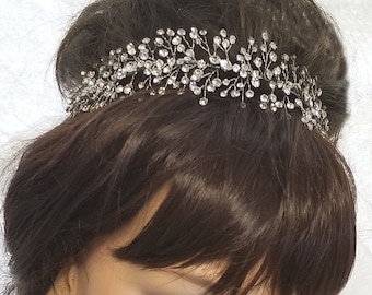 Bridal Bun Wrap ~ Hair Vine ~ Bridal Forehead Band ~ Swarovski Crystal Headpiece ~ Swarovski Rhinestone ~ Vintage Bridal ~ Headpiece Heaven
