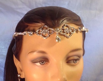 Bridal Forehead Band ~ Bridal Headband ~ Rhinestone Hair ~ Wedding Headband ~ Vintage Bridal ~Headpiece Heaven
