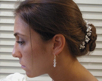 Bridal Vine ~ Bridal Headband  ~  Vintage Bridal ~ Freshwater Pearl ~ Custom Headpiece ~Bun Wrap ~ Swarovski Crystal  ~ Headpiece Heaven