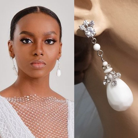 Rhinestone chandelier earrings wedding best sale
