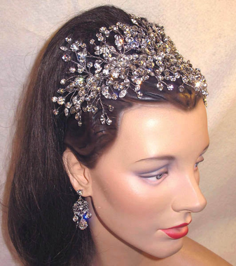 Bridal Vine Bridal Forehead Band Swarovski Crystal Etsy