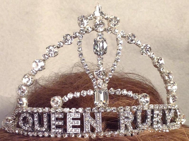 Custom Name Tiara Personalized Novelty Tiara Shower Gift Etsy