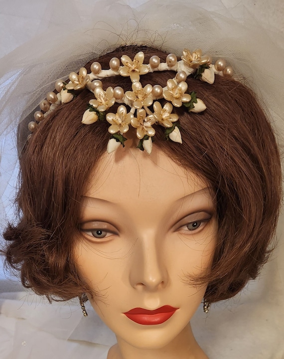 Vintage 1920s Wax Flower Bride Tiara ~ Renovated ~