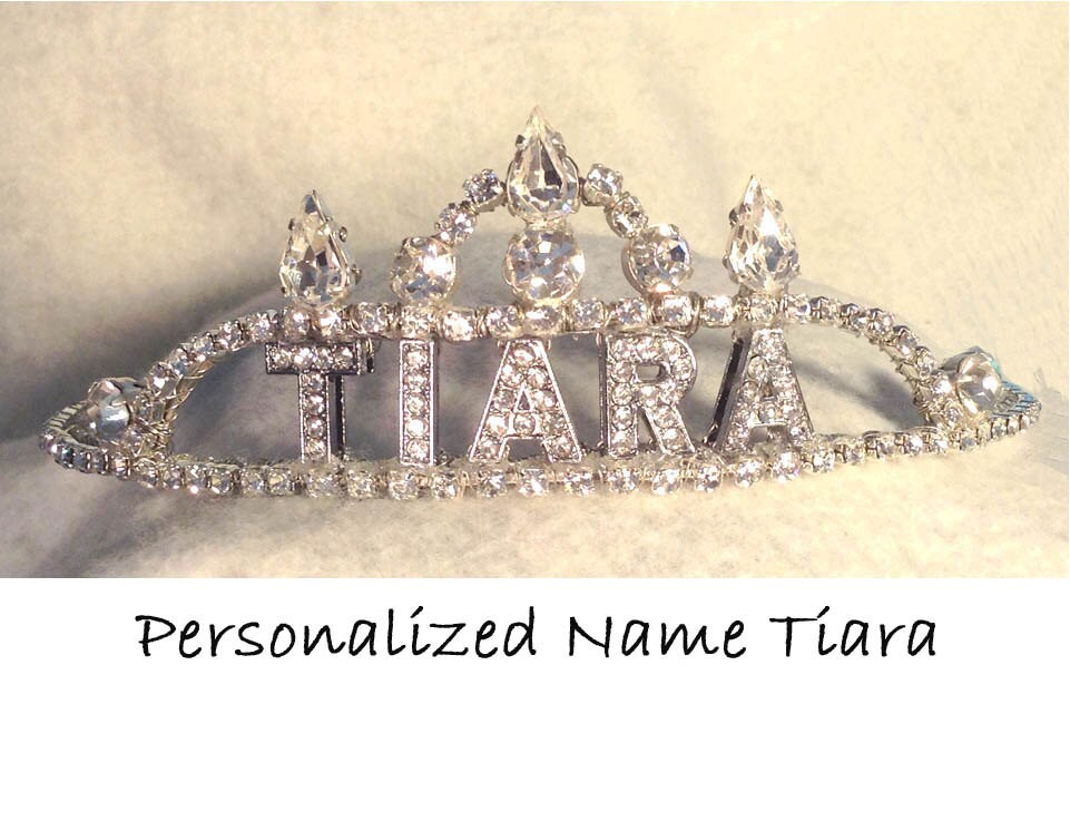 Custom Name Tiara Personalized Novelty Tiara Shower Gift Etsy