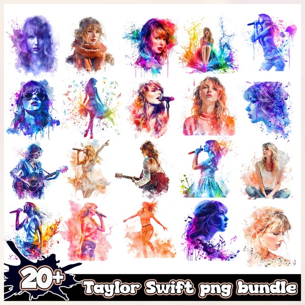 High Quality Taylor-Inspired Clip Art PNG Bundle | Original Design T Swift Sticker Pack