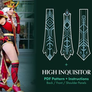 High Inquisitor Crusader panel blueprints – Fantasy Cosplay for LARP, cosplay or Costume DIY