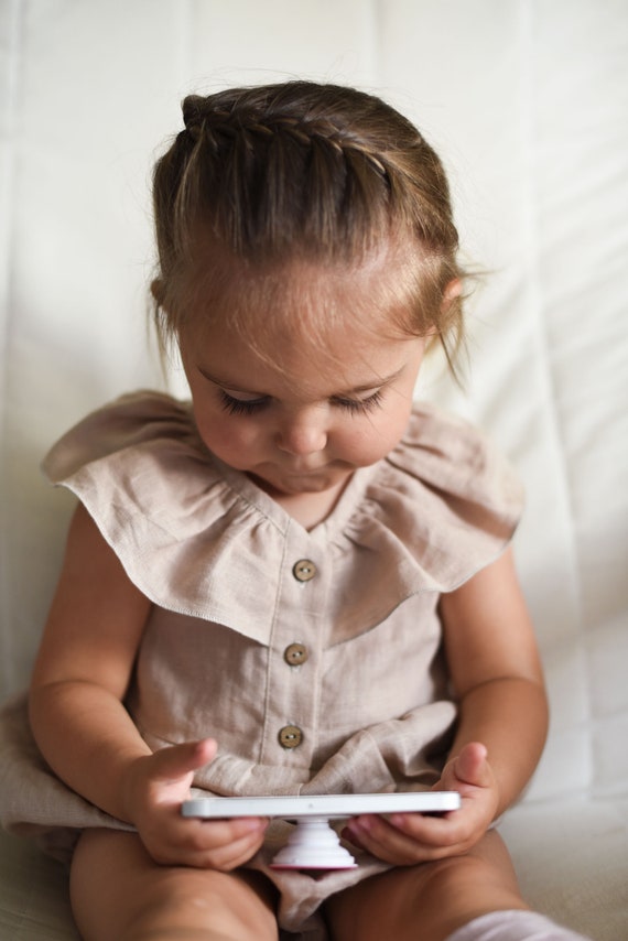 Romper bebé de lino romper bebé fruncido ropa de bebé boho - Etsy España