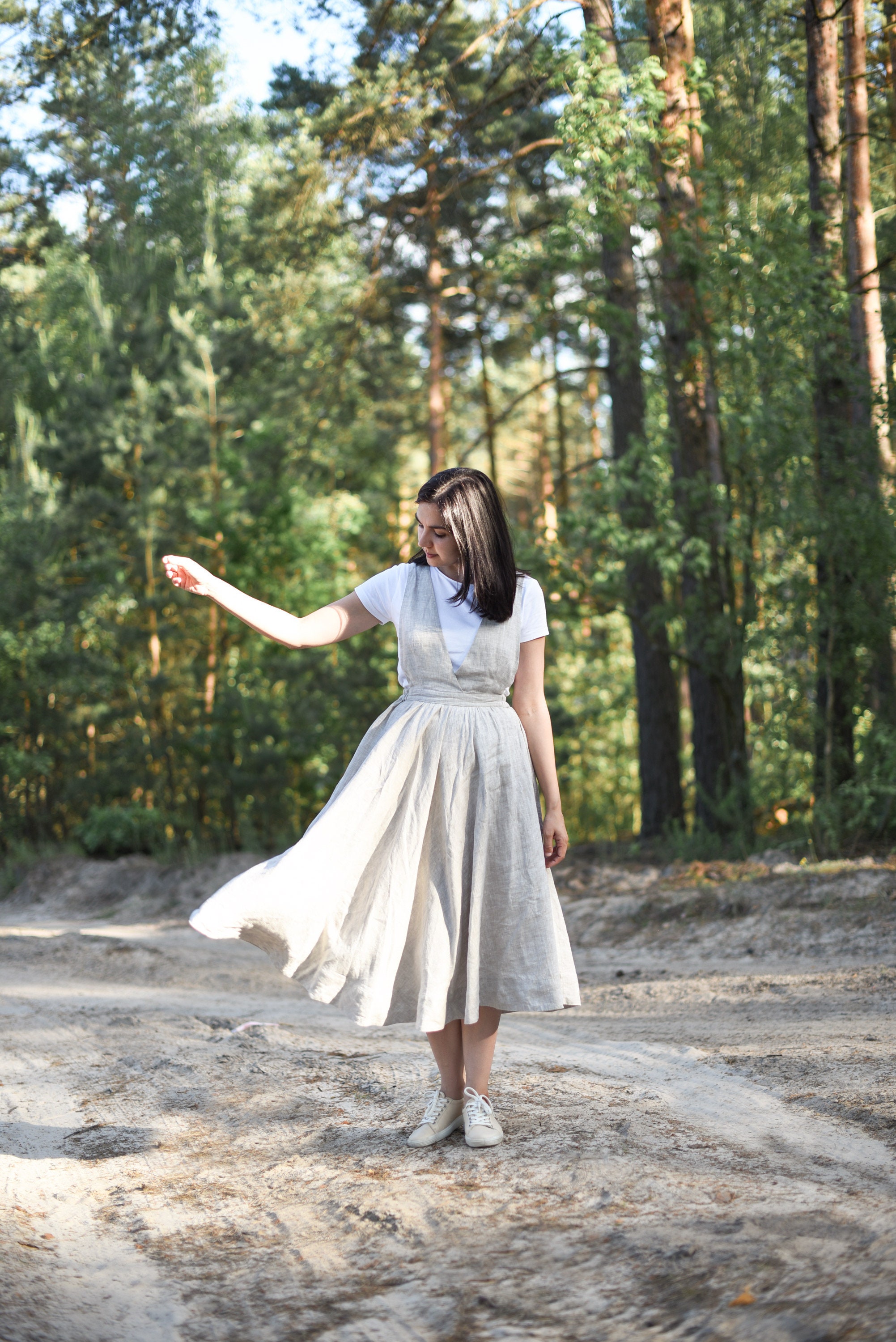 midi pinafore dress uk