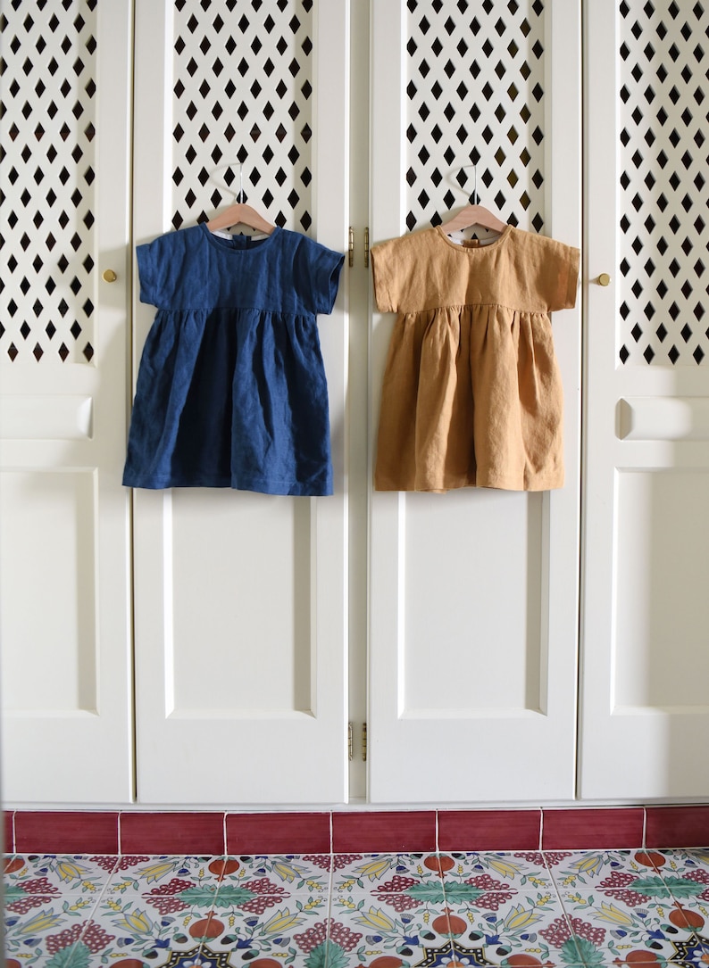 Linen Baby Dress Fall Baby Dress Baby Girl Dress Boho Baby Etsy Australia