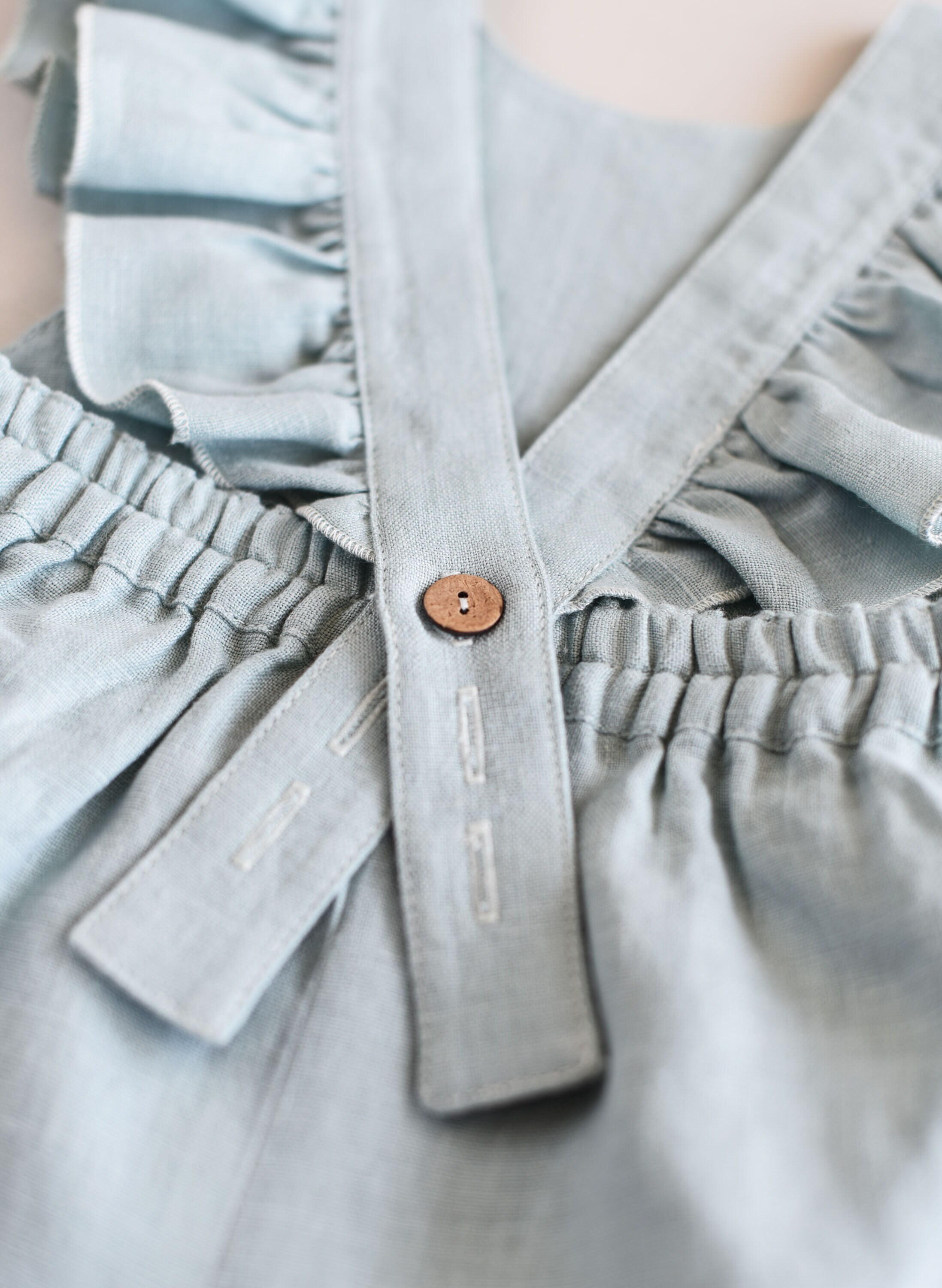 Baby Romper Ruffle Linen Toddler Romper Frilly Baby Outfit - Etsy