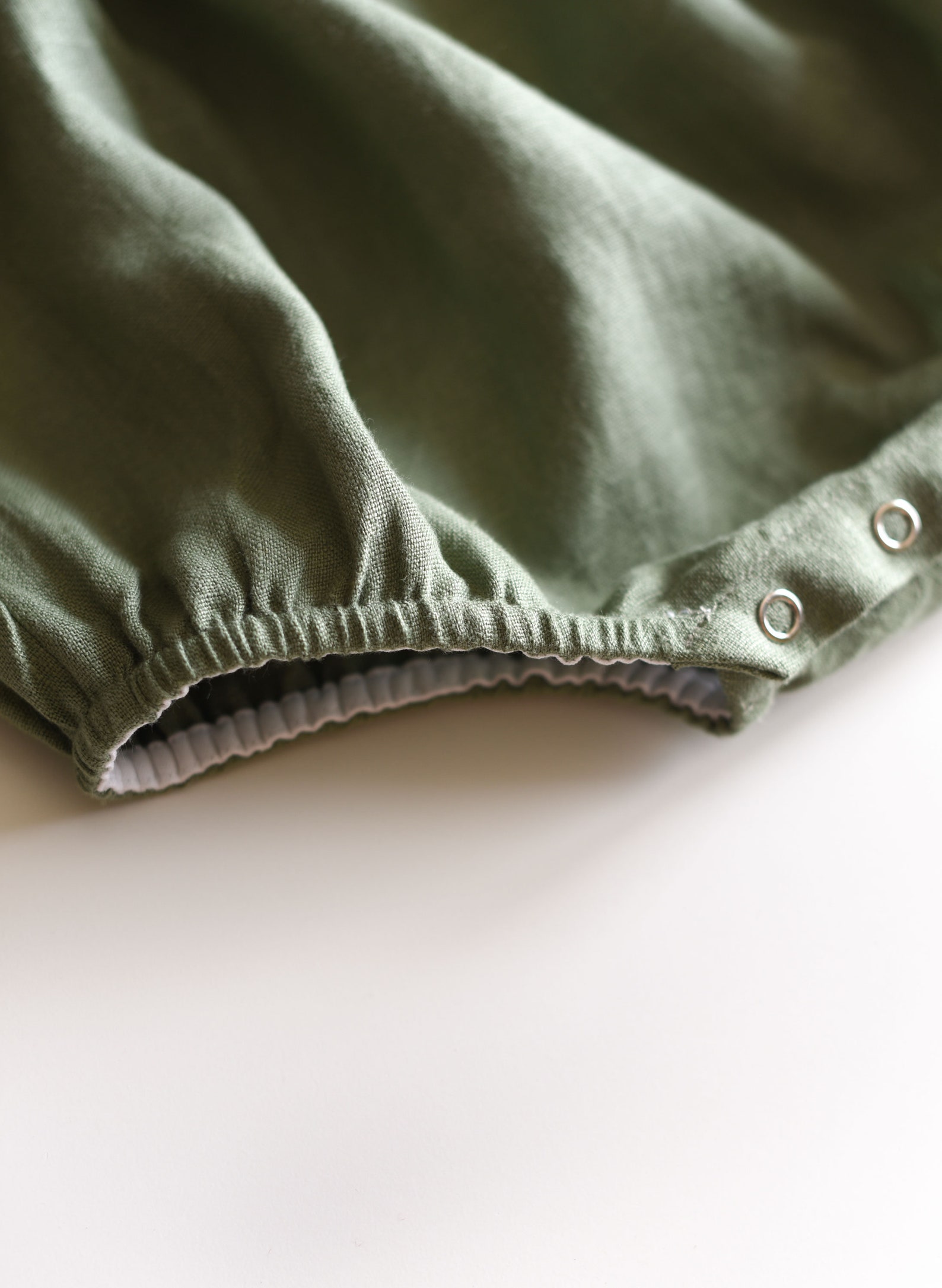 Landry Olive Linen Babydoll Romper main image 0