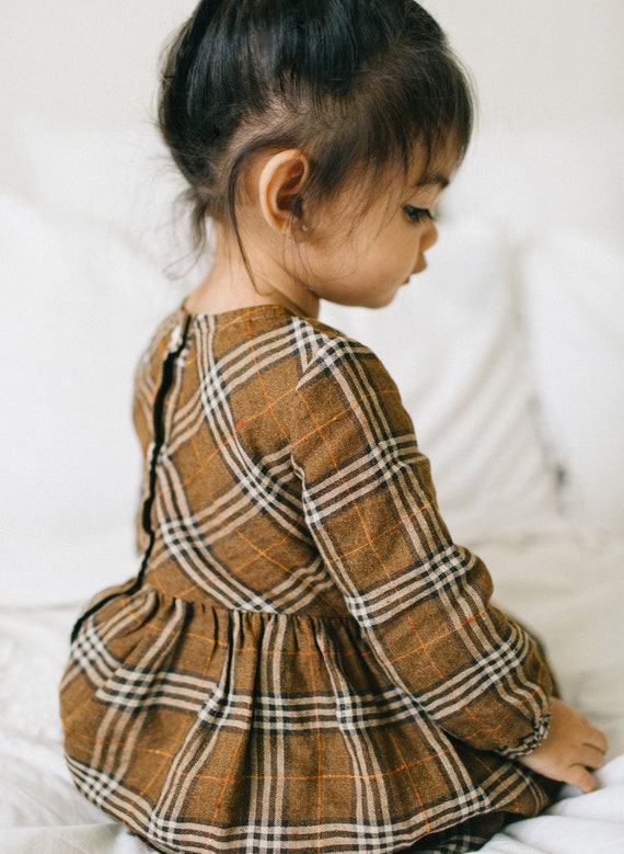 brown plaid baby dress Amazon.com: CRISONE Baby Girl Clothes 0-3 Months Fall Winter Outfits Long  Sleeve Brown Plaid Skirt Dress Ribbed Ruffle Newborn Girl Dress with  Bowknot Headband: Clothing, Shoes & Jewelry