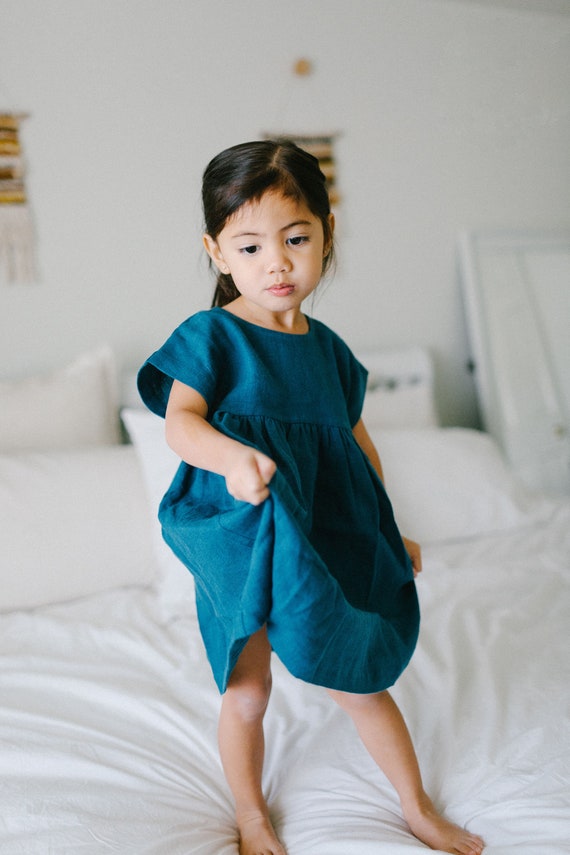 Robe en lin pour b b et tout petit robe de fille en lin robe