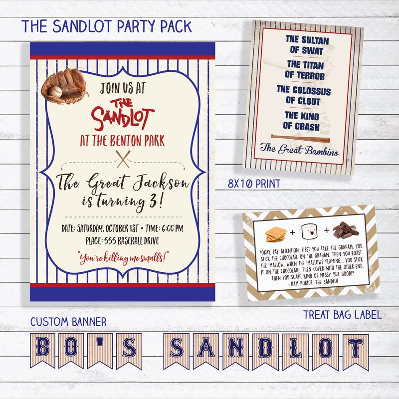 Sandlot Party Invite - Etsy