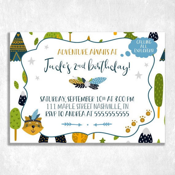 Petit Explorateur Anniversaire Invitation Etsy France