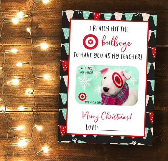 Target Gift Card Holder for Teacher INSTANT DOWNLOAD | Etsy