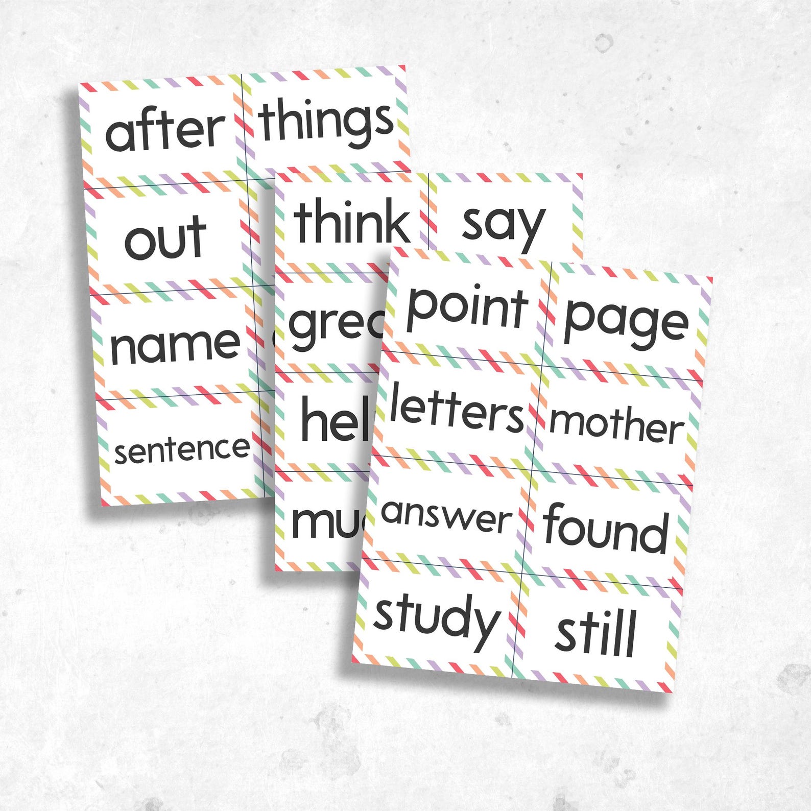 100 List Fry Sight Word Flash Cards | First 100 Words | 13 Printable ...