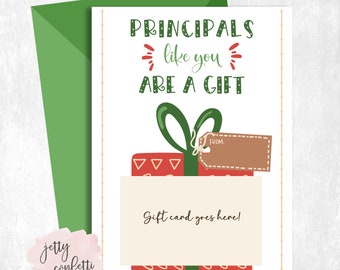 Principal Christmas Gift Card Holder Printable (Digital Download)