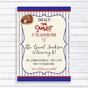 Vintage Sandlot Invitation