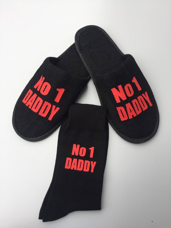 No 1 dad socks no 1 dad slippersbest dad fathers day gift Etsy