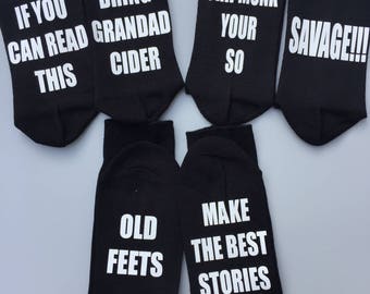 Personalised Novelty Socks: If You Can Read This, Bring...
