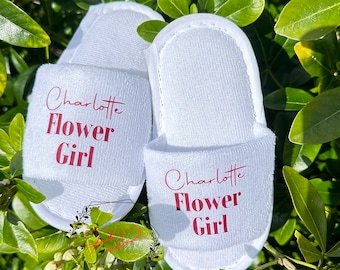 Flower girl slippers, Flower girl gift, Wedding slippers,  Flower girl, Flower girl dress, Flower girl, Bridesmaid Slippers, Personalised