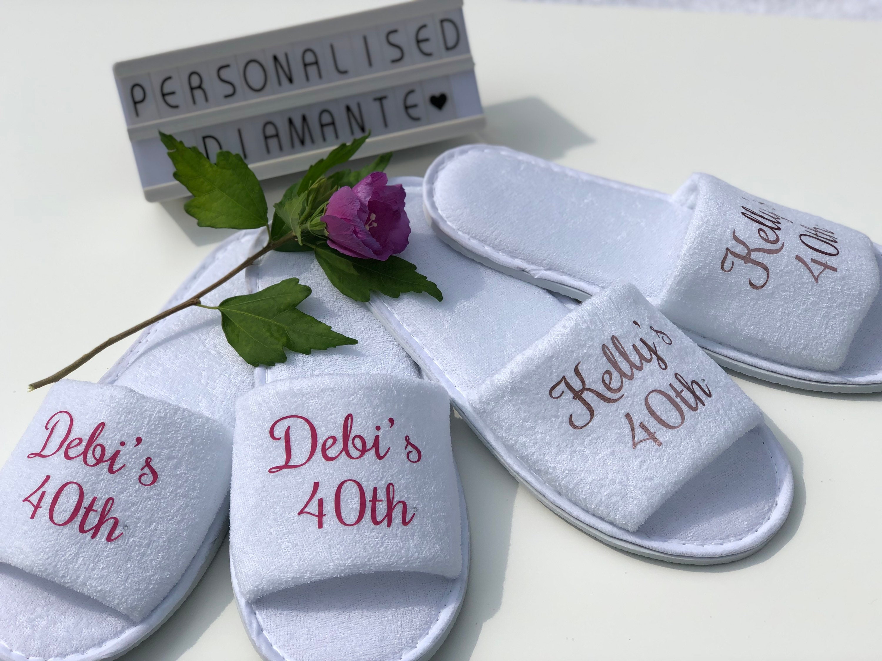 Simply Beautiful 50th Birthday Flip Flops