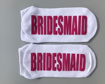 Bridesmaid socks, Bridesmaid gift, Bride socks, Maid of honour, Maid of Honor, personalised socks, bridesmaid gift, hen party gift, birthday