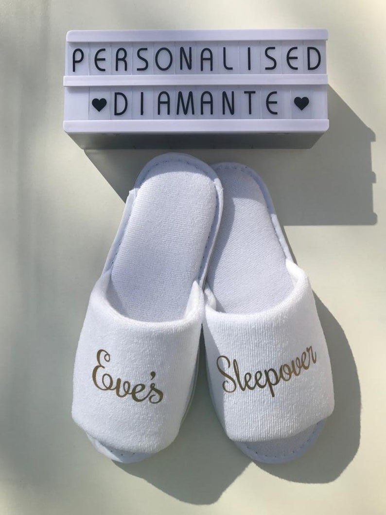 Personalised Birthday Spa Day Kids Slippers Spa Slippers Etsy UK