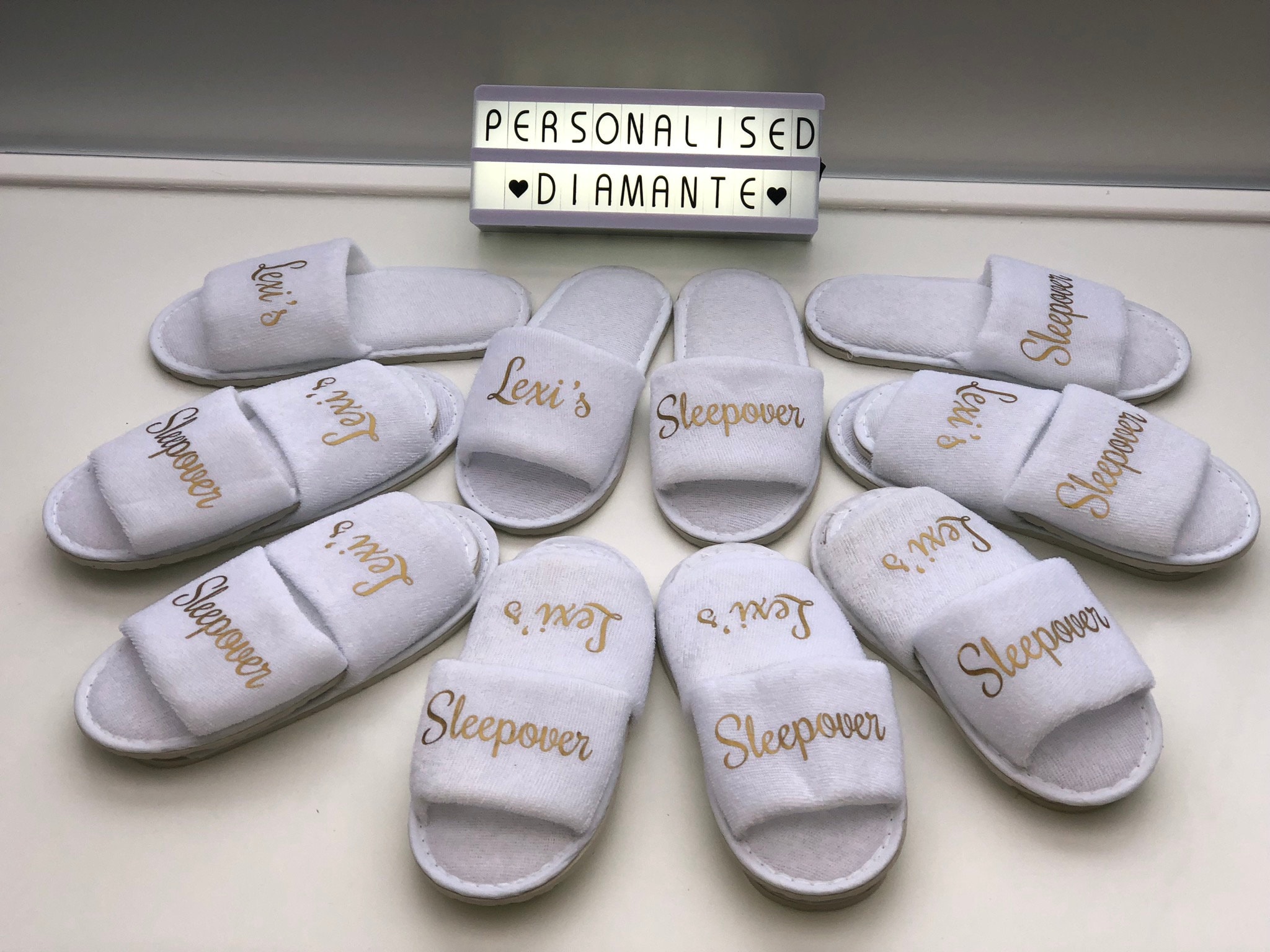 Personalised Birthday spa day kids slippers spa slippers Etsy