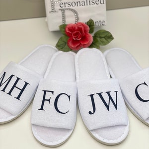 Personalised Slippers Monogrammed initials