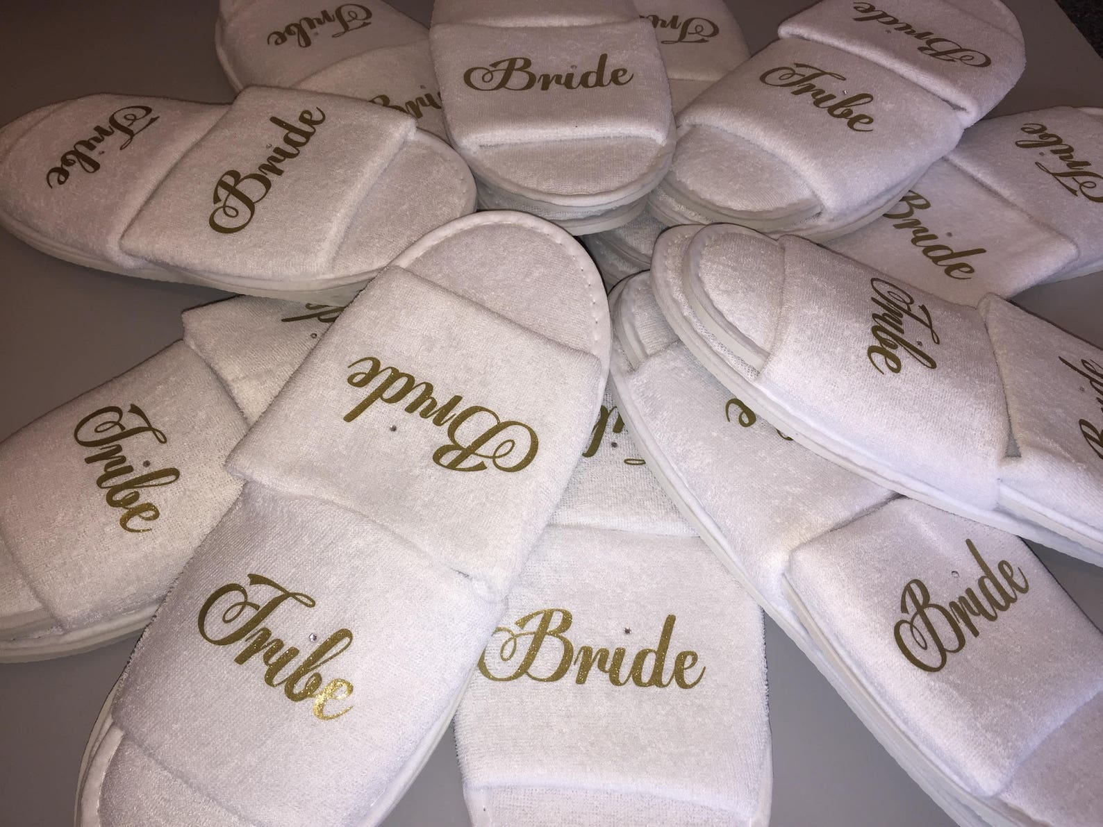 personalised wedding slippers